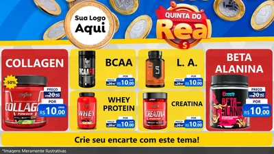 Modelo de TV para TV Horizontal com o tema Quinta do Real para Suplementos alimentares