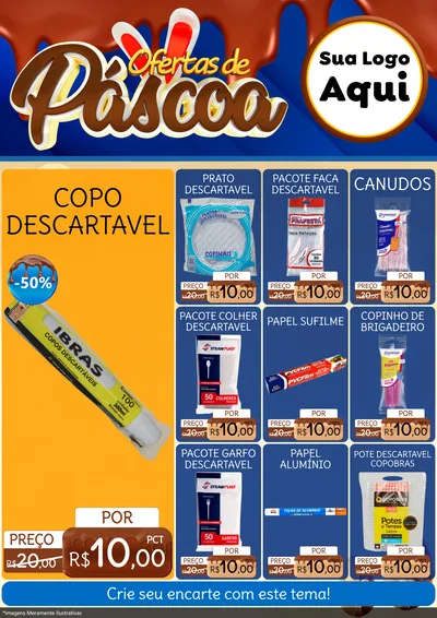 Modelo de Encarte para Encarte A4 Vertical com o tema Ofertas de Páscoa para Embalagens