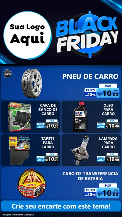 Modelo de TV para TV Vertical com o tema Black Friday para Auto peças