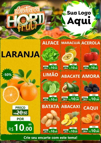 Modelo de Encarte para Encarte A4 Vertical com o tema Sexta do Hortifruti para Hortifrúti