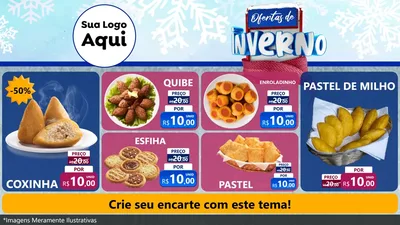 Modelo de TV para TV Horizontal com o tema Ofertas de Inverno para Salgadaria