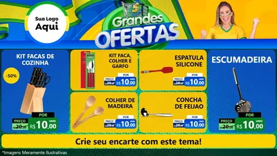 Modelo de TV para TV Horizontal com o tema Grandes Ofertas para Utilidades Domésticas