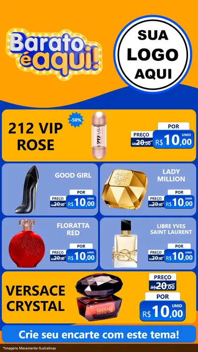 Modelo de TV para TV Vertical com o tema Barato é aqui para Perfumes