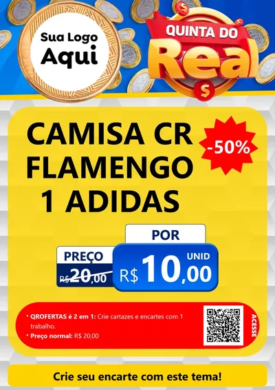 Modelo de Cartaz para Cartaz A4 Vertical com o tema Quinta do Real para Roupas e acessórios