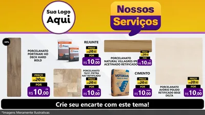 Modelo de TV para TV Horizontal com o tema Nossos Serviços para Pisos e revestimentos