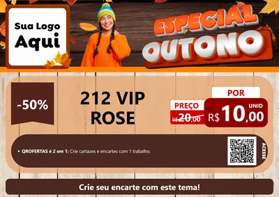 Modelo de Cartaz para Cartaz A4 Horizontal com o tema Especial Outono para Perfumes