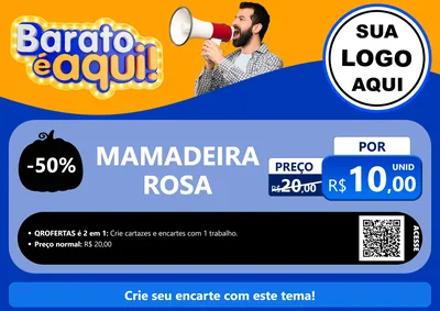 Modelo de Cartaz para Cartaz A4 Horizontal com o tema Barato é aqui para Bebês