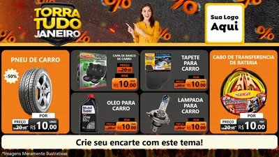 Modelo de TV para TV Horizontal com o tema Torra Tudo Janeiro para Auto peças
