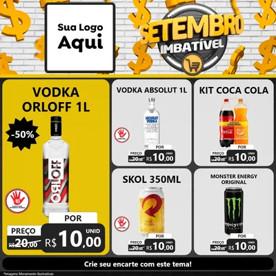 Modelo de Rede Social para Feed Facebook com o tema Setembro Imbatível para Distribuidora de bebidas