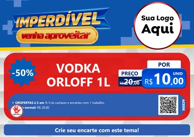 Modelo de Cartaz para Cartaz A4 Horizontal com o tema Imperdível para Distribuidora de bebidas
