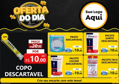 Modelo de Encarte para Encarte A4 Horizontal com o tema Oferta Do Dia para Embalagens