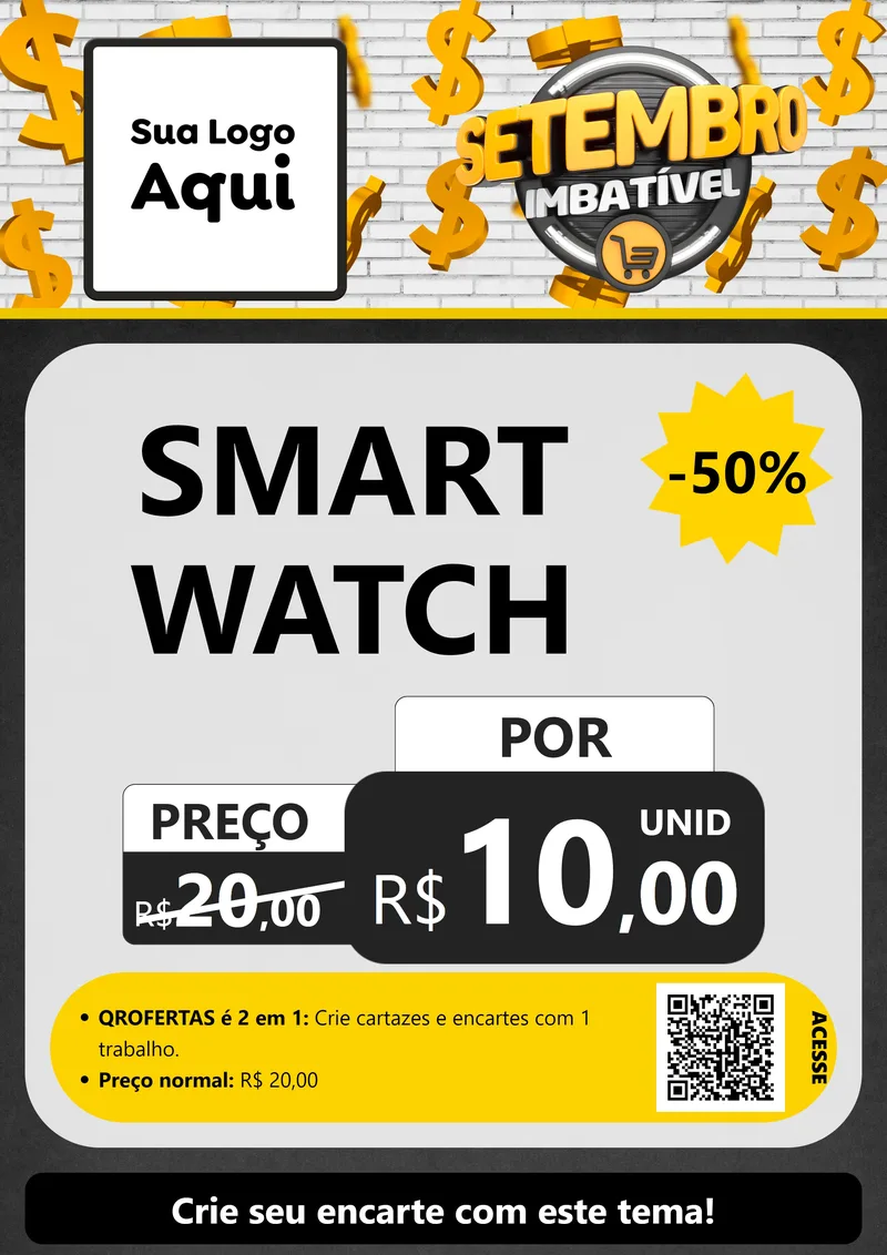 Modelo de Cartaz para Cartaz A4 Vertical com o tema Setembro Imbatível para Informática