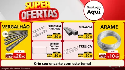 Modelo de TV para TV Horizontal com o tema Super Ofertas para Ferragens