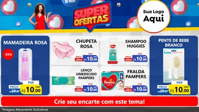 Modelo de TV para TV Horizontal com o tema Super Ofertas para Bebês