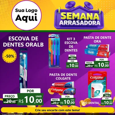 Modelo de Rede Social para Feed Facebook com o tema Semana Arrasadora para Higiene Pessoal