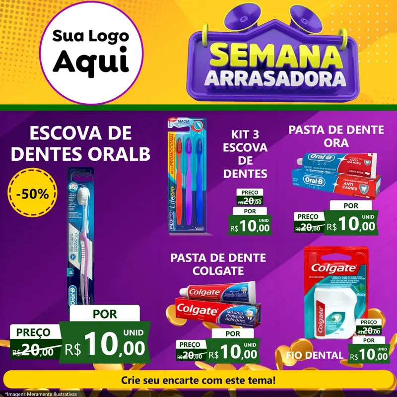 Modelo de Rede Social para Feed Facebook com o tema Semana Arrasadora para Higiene Pessoal
