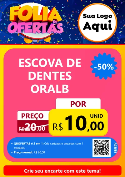 Modelo de Cartaz para Cartaz A4 Vertical com o tema Folia de Ofertas para Higiene Pessoal