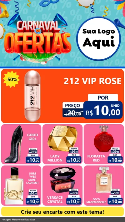 Modelo de Rede Social para Stories com o tema Carnaval de Ofertas para Perfumes