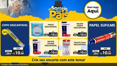 Modelo de TV para TV Horizontal com o tema Sorteio Dia Dos Pais para Embalagens