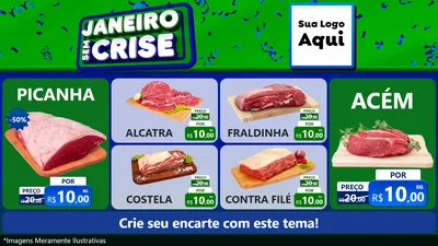 Modelo de TV para TV Horizontal com o tema Janeiro Sem Crise para Açougue