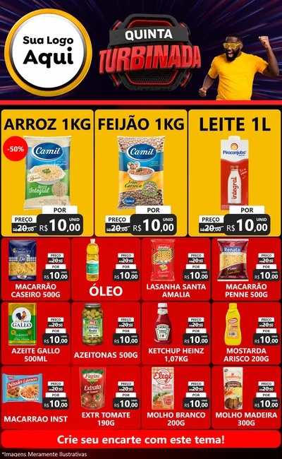 Modelo de Encarte para Encarte Grande com o tema Quinta Turbinada para Supermercado