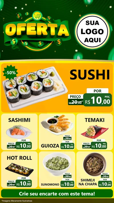 Modelo de Rede Social para Stories com o tema Oferta para Comida japonesa