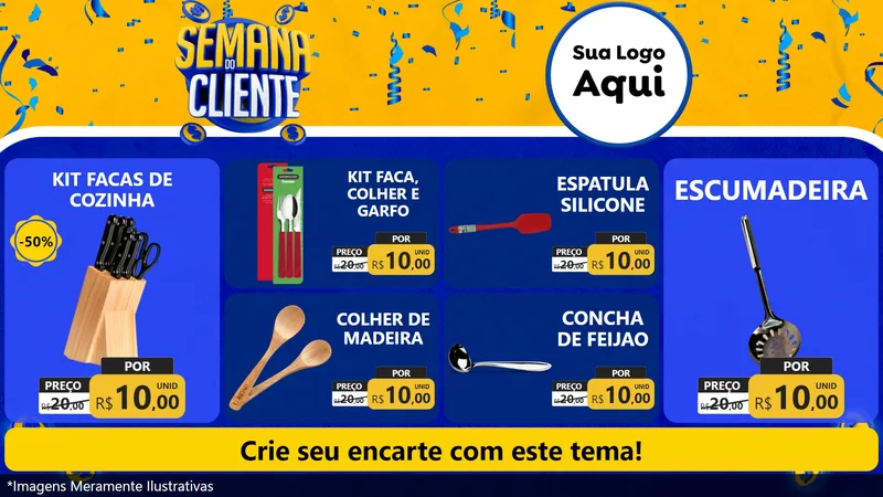 Modelo de TV para TV Horizontal com o tema Semana do Cliente para Utilidades Domésticas