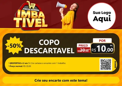 Modelo de Cartaz para Cartaz A4 Horizontal com o tema Fim de Semana Imbatível para Embalagens