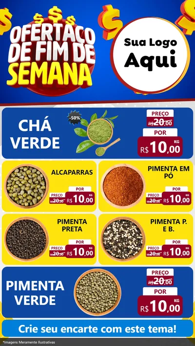 Modelo de TV para TV Vertical com o tema Ofertaço de Fim de Semana para Produtos Naturais