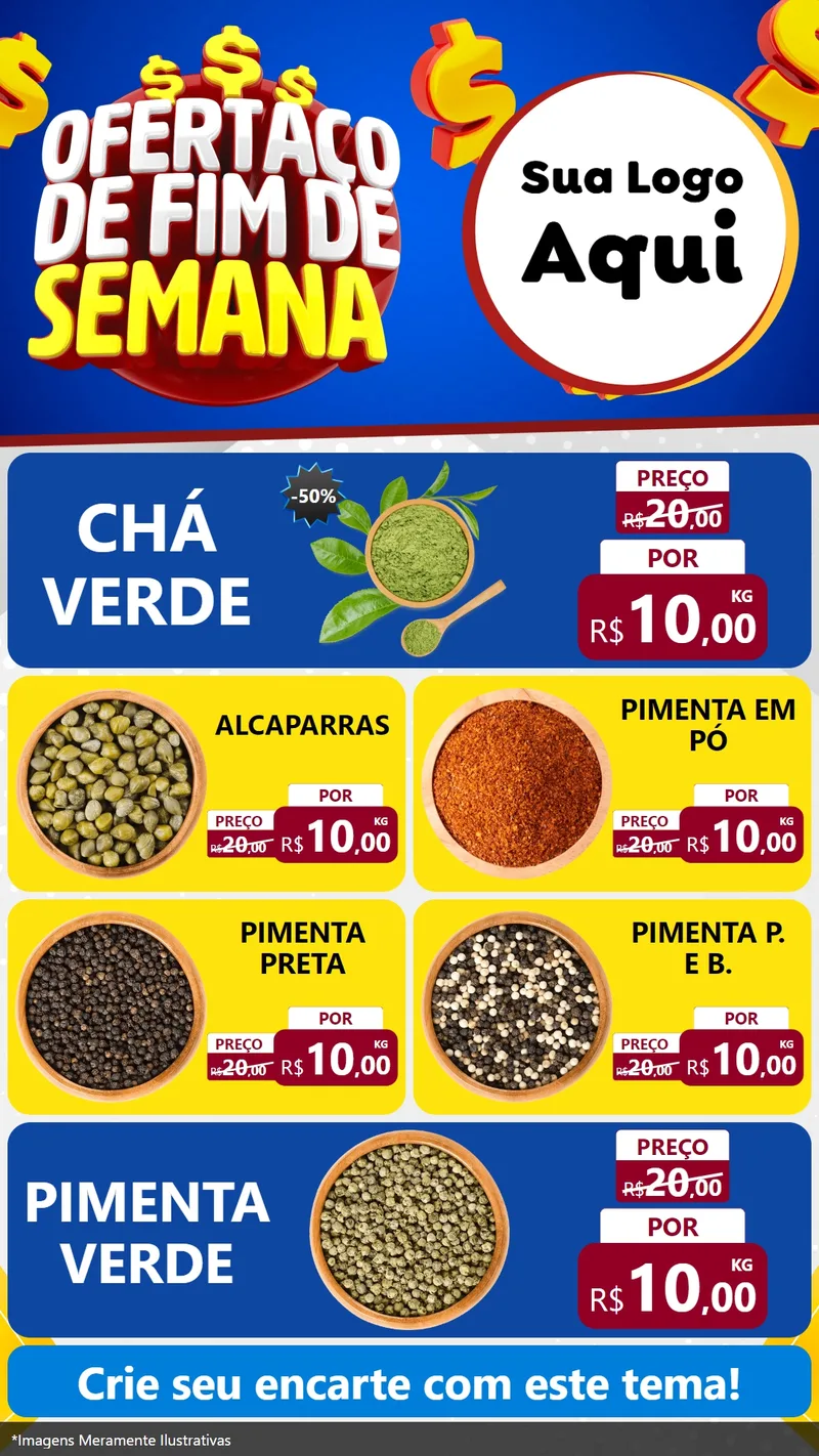 Modelo de TV para TV Vertical com o tema Ofertaço de Fim de Semana para Produtos Naturais