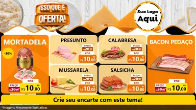 Modelo de TV para TV Horizontal com o tema Isso Que É Oferta para Frios e Laticínios