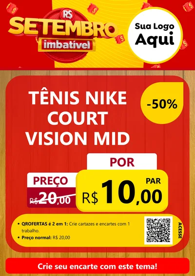 Modelo de Cartaz para Cartaz A4 Vertical com o tema Setembro Imbatível para Calçados