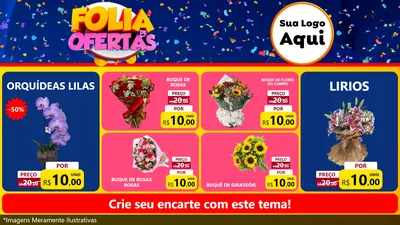 Modelo de TV para TV Horizontal com o tema Folia de Ofertas para Floricultura e jardim