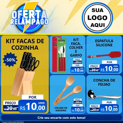Modelo de Rede Social para Feed Facebook com o tema Oferta Relâmpago para Utilidades Domésticas