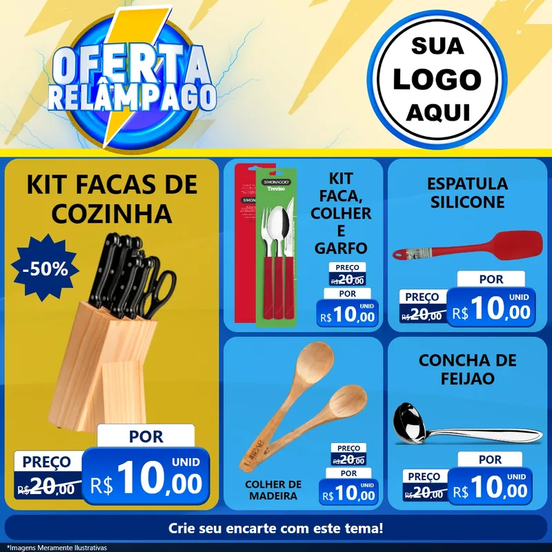 Modelo de Rede Social para Feed Facebook com o tema Oferta Relâmpago para Utilidades Domésticas