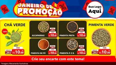 Modelo de TV para TV Horizontal com o tema Janeiro de Promoção para Produtos Naturais
