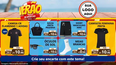 Modelo de TV para TV Horizontal com o tema Verão de Ofertas para Roupas e acessórios