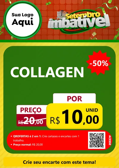 Modelo de Cartaz para Cartaz A4 Vertical com o tema Setembro Imbatível para Suplementos alimentares