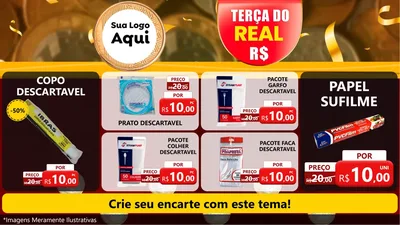 Modelo de TV para TV Horizontal com o tema Terça do Real para Embalagens