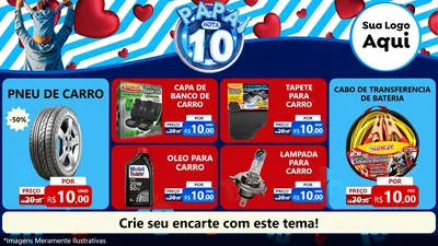 Modelo de TV para TV Horizontal com o tema Papai Nota 10 para Auto peças