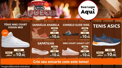 Modelo de TV para TV Horizontal com o tema Ofertas Para Aquecer para Calçados