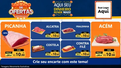 Modelo de TV para TV Horizontal com o tema Sábado de Ofertas Imperdíveis para Açougue