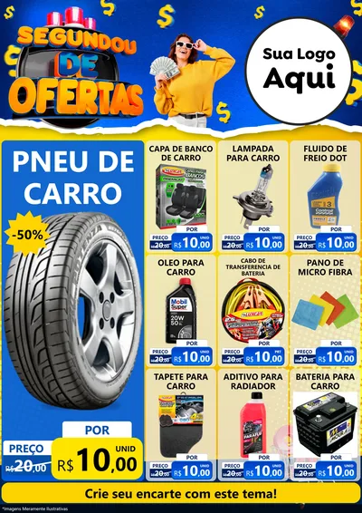Modelo de Encarte para Encarte A4 Vertical com o tema Segundou de Ofertas para Auto peças