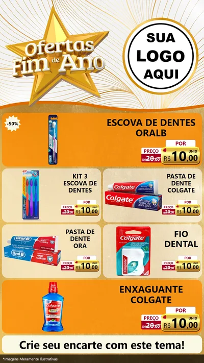 Modelo de TV para TV Vertical com o tema Ofertas Fim de Ano para Higiene Pessoal