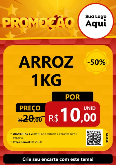 Modelo de Cartaz para Cartaz A4 Vertical com o tema Promoção para Supermercado