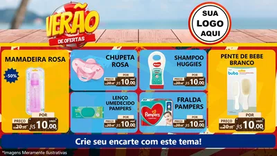 Modelo de TV para TV Horizontal com o tema Verão de Ofertas para Bebês