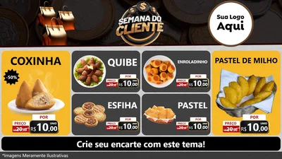 Modelo de TV para TV Horizontal com o tema Semana do Cliente para Salgadaria