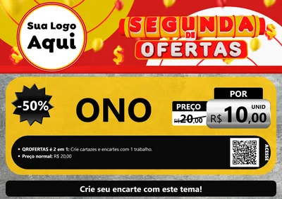 Modelo de Cartaz para Cartaz A4 Horizontal com o tema Segunda de Ofertas para Óticas