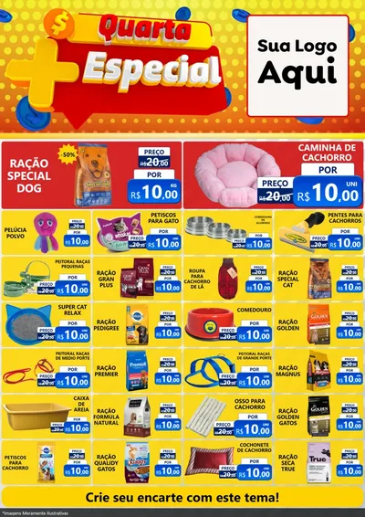 Modelo de Encarte para Encarte A4 Vertical com o tema Quarta Mais Especial para Pet Shop