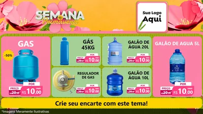 Modelo de TV para TV Horizontal com o tema Semana da Primavera para Água e gás